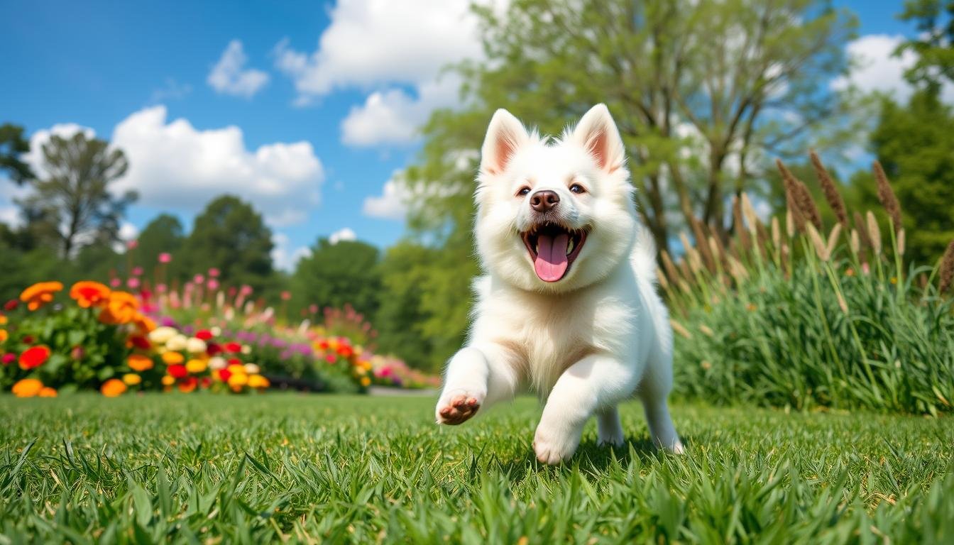 Berger Blanc Suisse puppy exercise